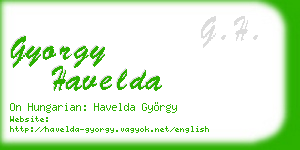 gyorgy havelda business card