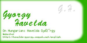 gyorgy havelda business card